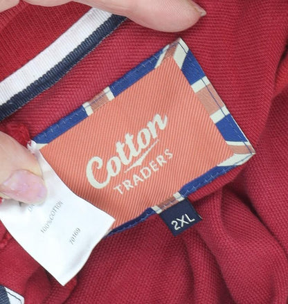 Cotton Traders Men's Red Polo Shirt