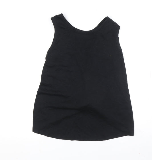 Womens UK Size M Gap Black Basic Tank
