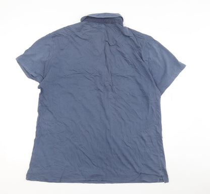 Gap Men's Blue XL Polo Shirt with Collar, Short Sleeve