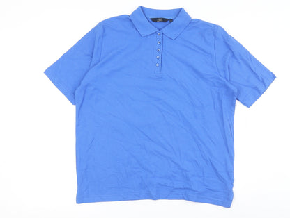 Isle Essentials Men's Blue Polo Large Short Sleeve