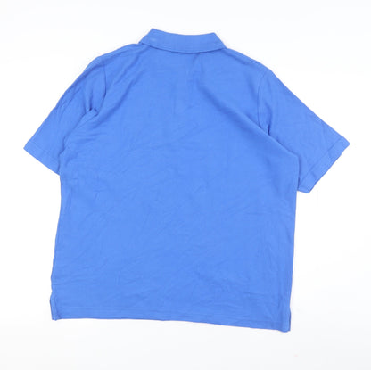 Isle Essentials Men's Blue Polo Large Short Sleeve