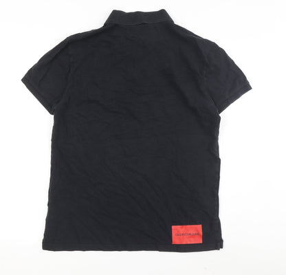 Calvin Klein Men's Black Polo Shirt L