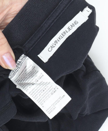 Calvin Klein Men's Black Polo Shirt L