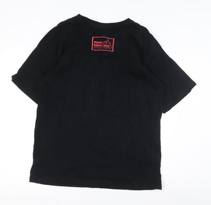 Moussy Unisex Black Graphic Print T-Shirt One Size