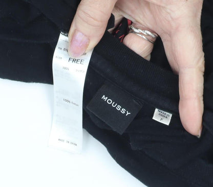 Moussy Unisex Black Graphic Print T-Shirt One Size
