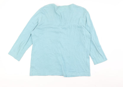 Hawkshead Women's Blue Cardigan V-Neck Medium