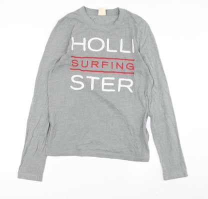 Teens UK Size S Hollister Grey Basic T-Shirt