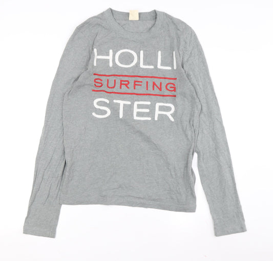 Teens UK Size S Hollister Grey Basic T-Shirt