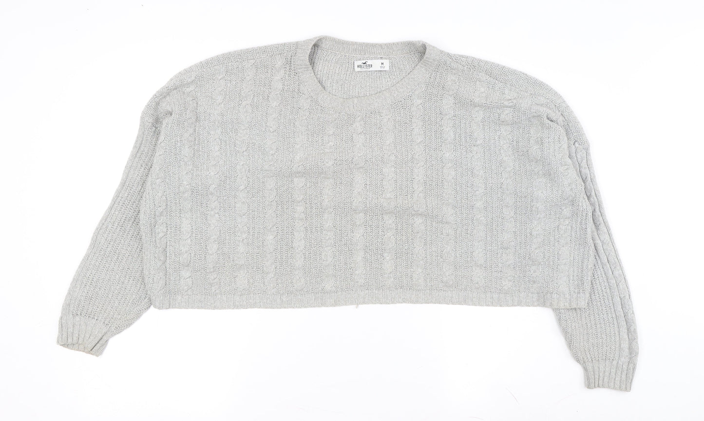 Womens UK Size M Hollister Grey Pullover Jumper
