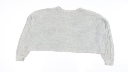 Womens UK Size M Hollister Grey Pullover Jumper