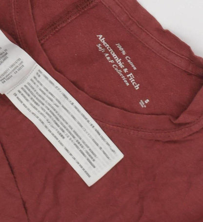 Abercrombie & Fitch Men's Red Short Sleeve T-Shirt S