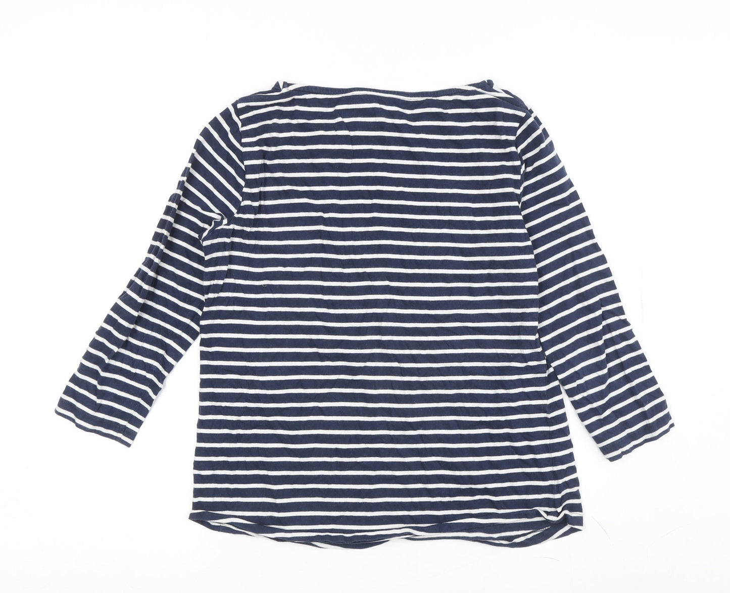 Womens UK Size 10 Crew Clothing Company Blue Basic T-Shirt