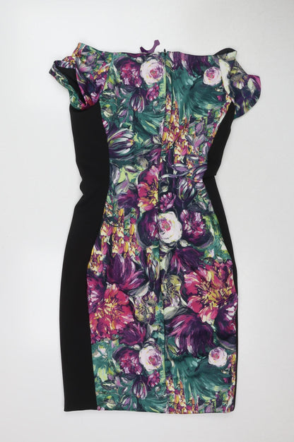Amy Childs Women's Multicoloured Bodycon Dress Size 12