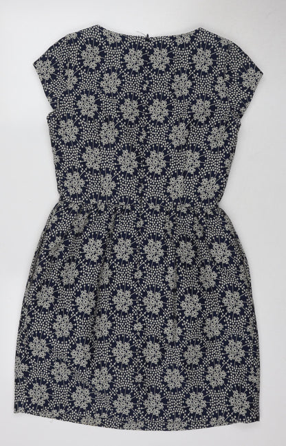 Per Una Women's Blue Shift Dress Size 10 Short Sleeve