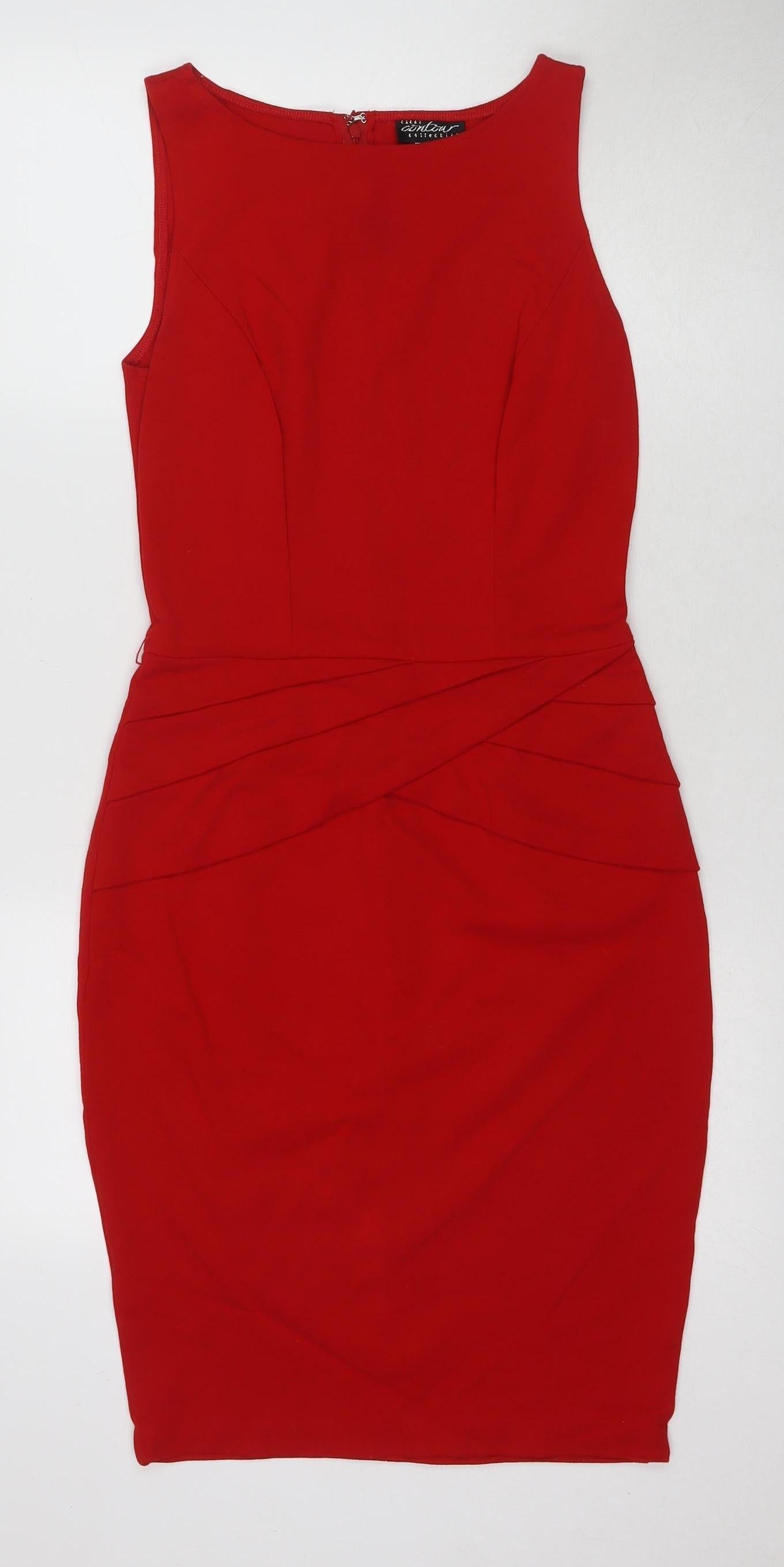 Cache Women's Red Sheath Dress, Size 10, Party/Cocktail Wear