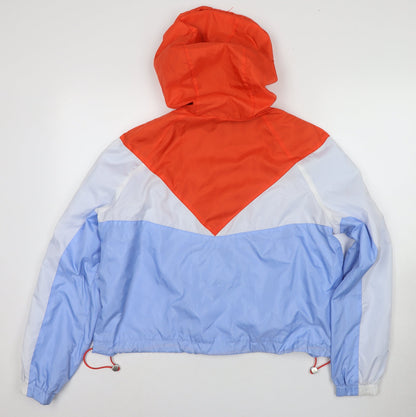 Womens UK Size M H&M Multicoloured Windbreaker Coat