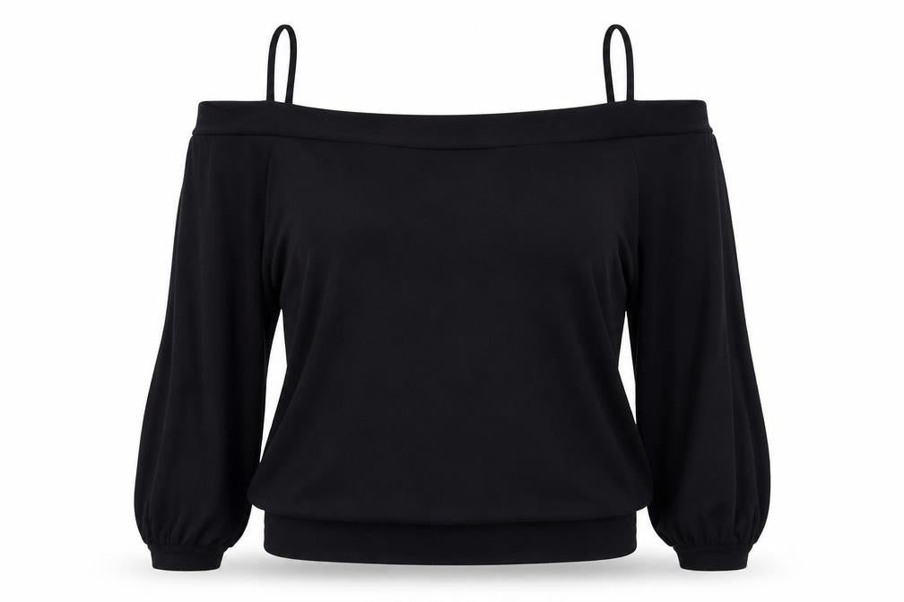 Womens UK Size XL Hush Black Off the Shoulder Blouse