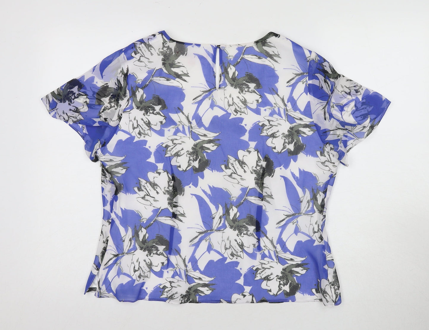 Jacques Vert Women's Floral Blouse, Square Neck, Size 14