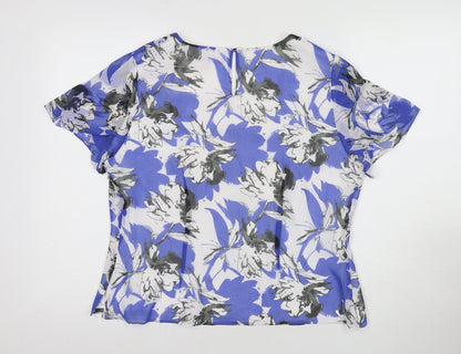 Jacques Vert Women's Floral Blouse, Square Neck, Size 14