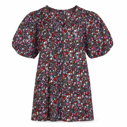 JayLey Women's Floral Puff Sleeve Shift Dress, Size 14