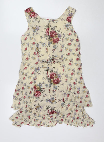 Amanda Smith Women Ivory S Floral Tank Dress