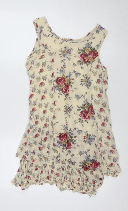 Amanda Smith Women Ivory S Floral Tank Dress