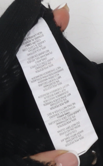 Boohoo Black Ruched Dress, Women Size 10, Casual Sleeveless