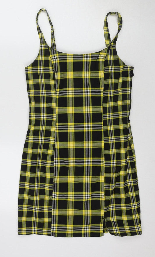 DIVIDED Women’s Multicoloured Plaid Pinafore Dress