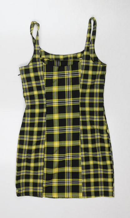 DIVIDED Women’s Multicoloured Plaid Pinafore Dress
