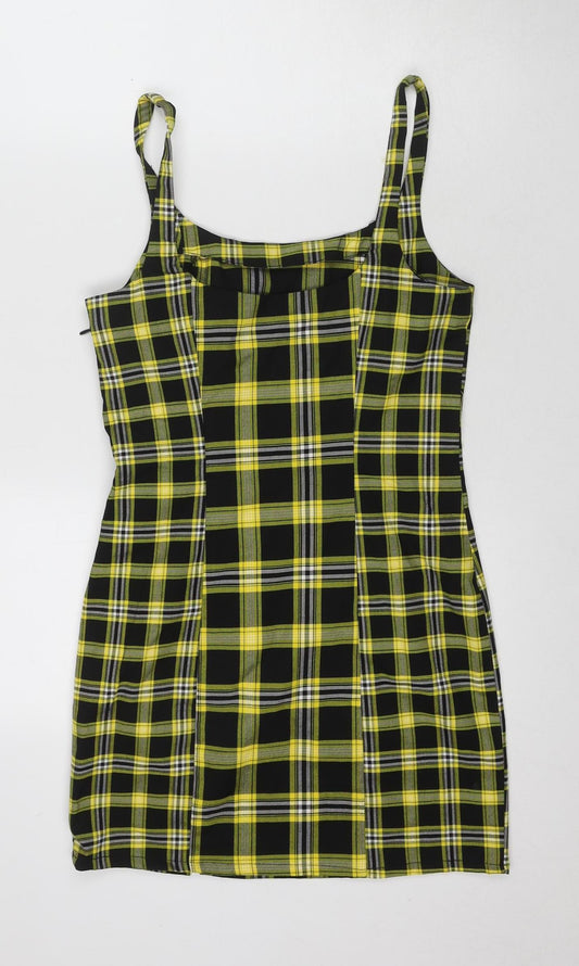 DIVIDED Women’s Multicoloured Plaid Pinafore Dress
