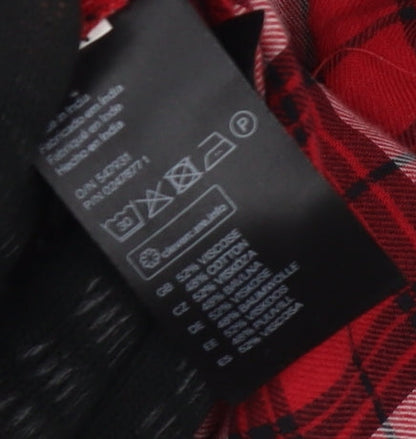 Womens UK Size 6 H&M Red Basic Button-Up