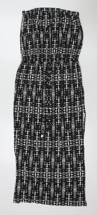 Next Women's Black Strapless Sheath Dress Size 8