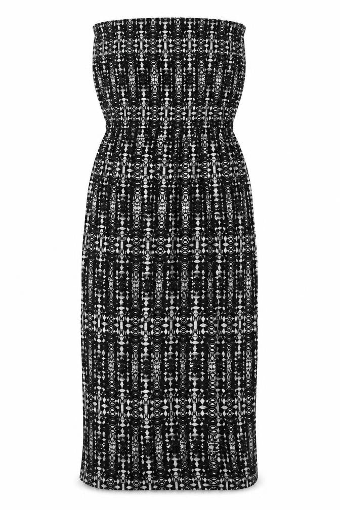 Next Women's Black Strapless Sheath Dress Size 8