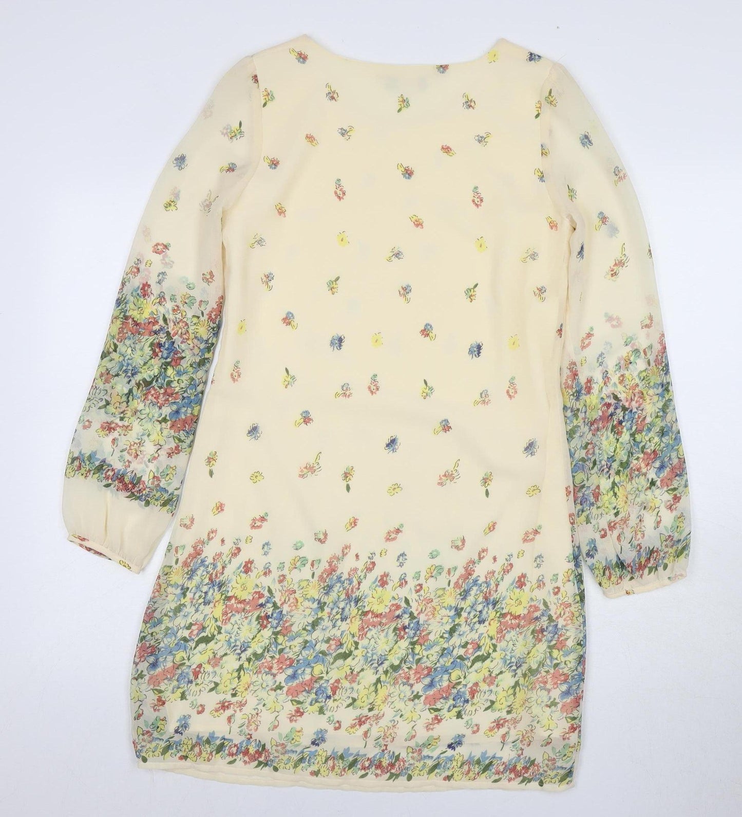 H&M Women's Multicoloured Floral Shift Dress Size 8