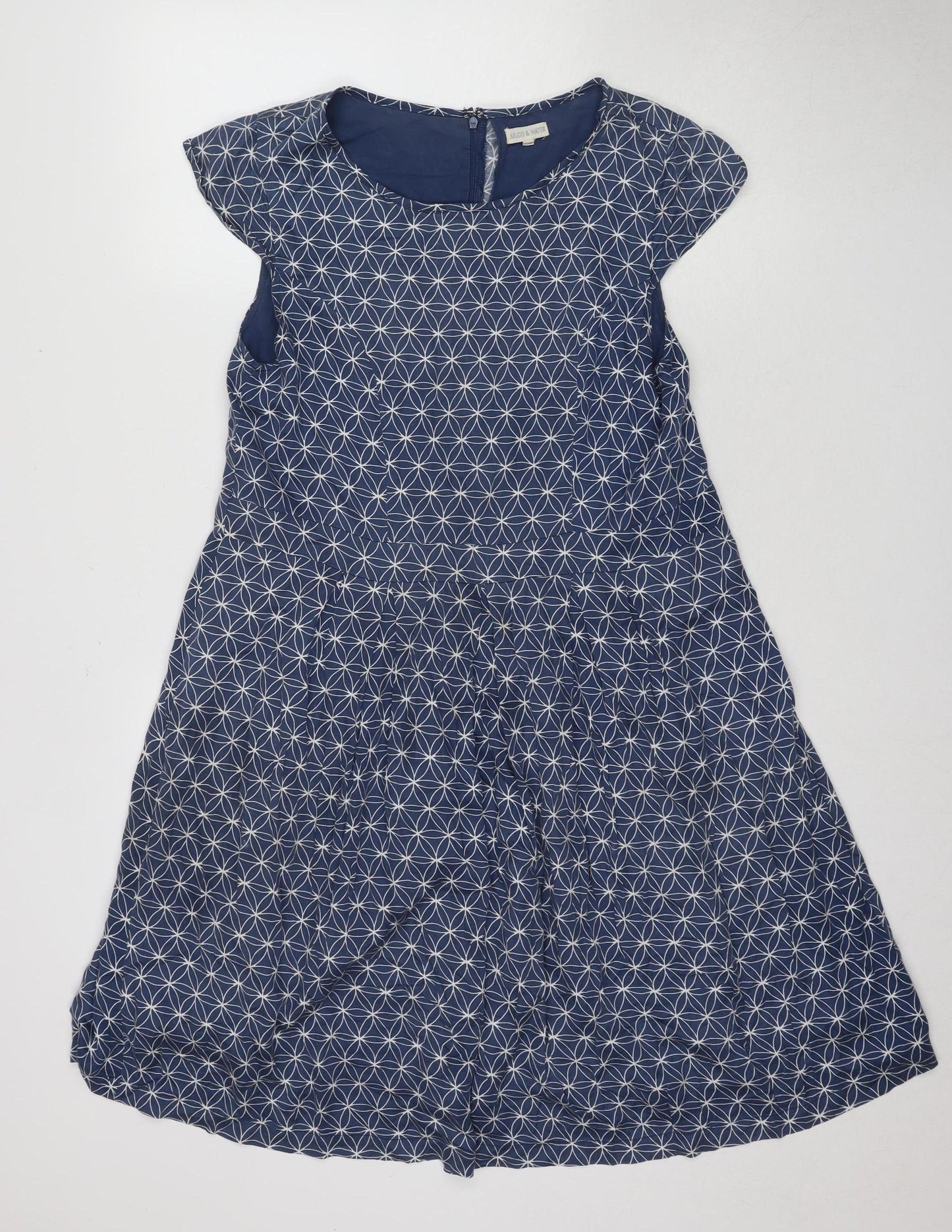 Mudd & Water Women's Blue A-Line Geometric Dress