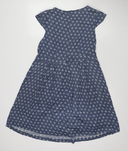 Mudd & Water Women's Blue A-Line Geometric Dress