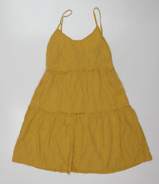 New Look Women's Yellow Slip Dress Size 6