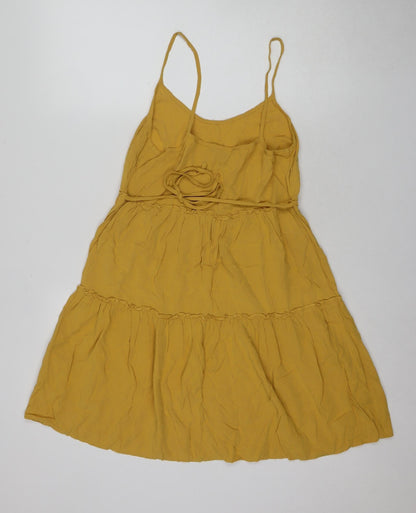 New Look Women's Yellow Slip Dress Size 6