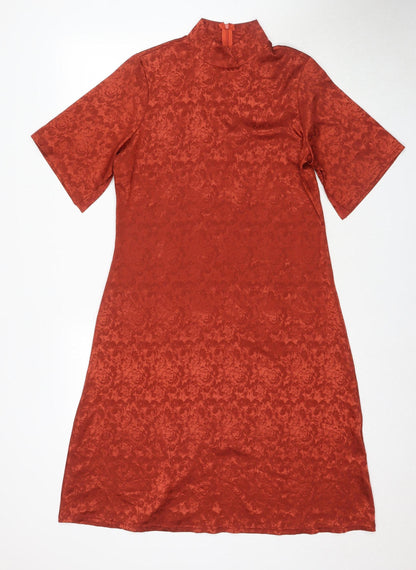Next Women's Red Knee Length Sheath Dress - Size 12