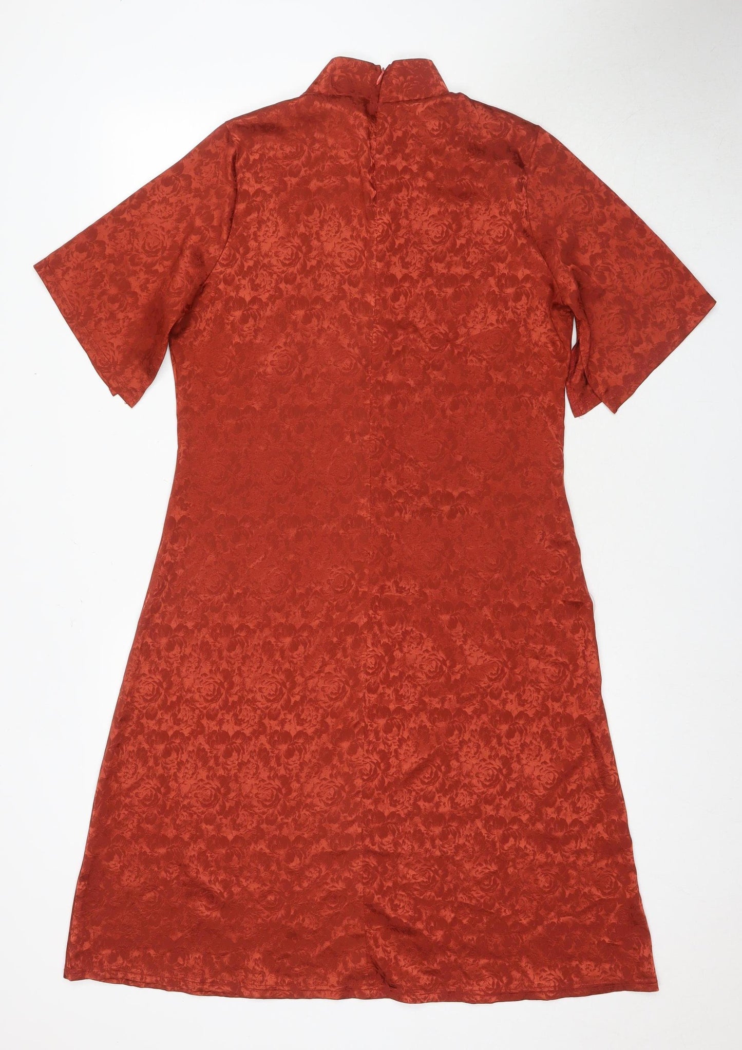 Next Women's Red Knee Length Sheath Dress - Size 12