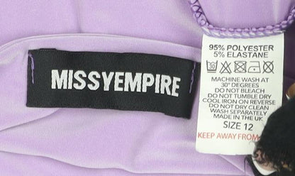 Missy Empire Women's Purple Slip Dress Size 12