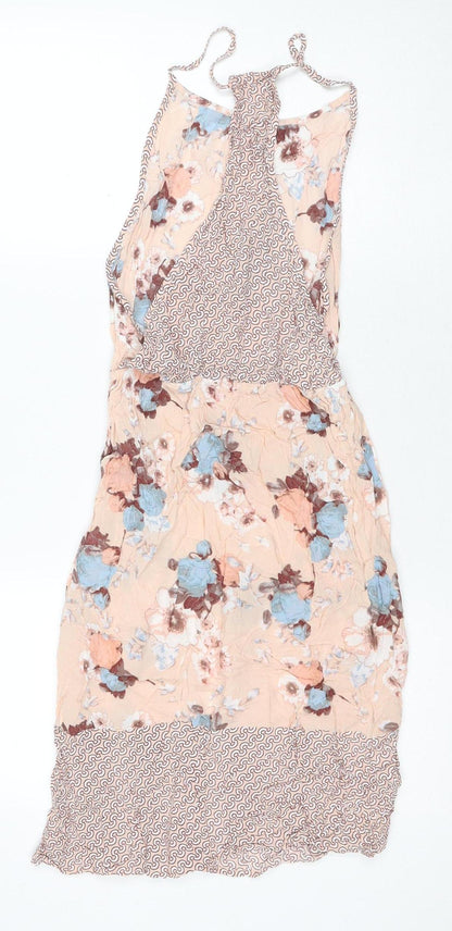 Next Women's Multicoloured Floral Slip Dress Size 8