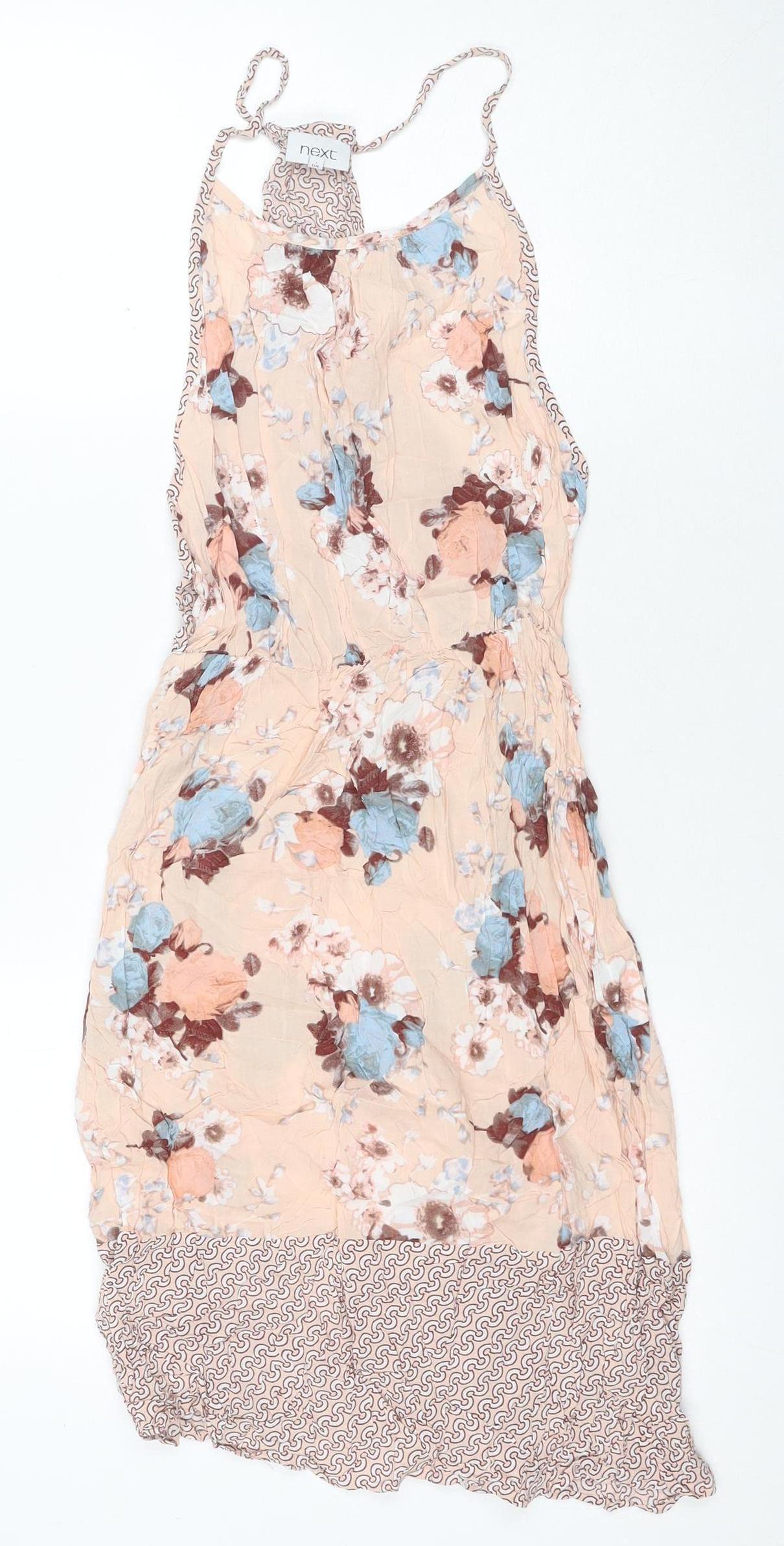 Next Women's Multicoloured Floral Slip Dress Size 8