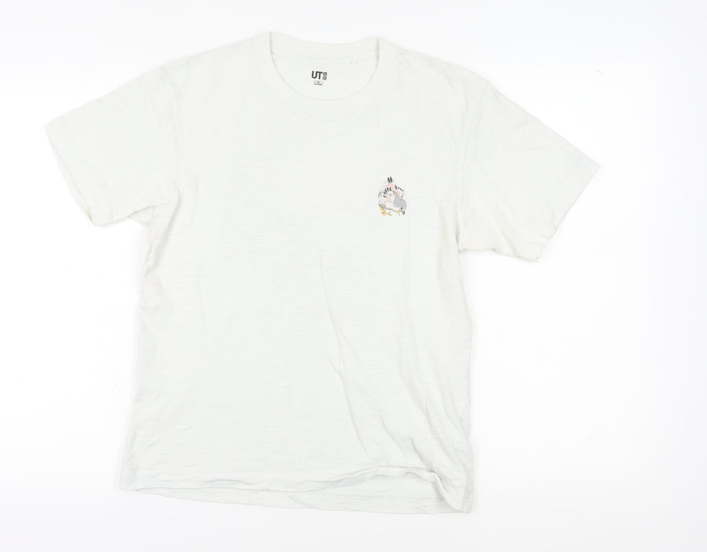 Unisex Adults UK Size XS Uniqlo White Basic T-Shirt