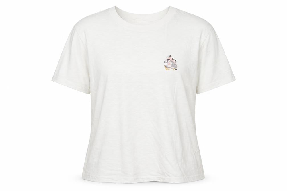 Front view of Uniqlo unisex white t-shirt xs regular crew neck light