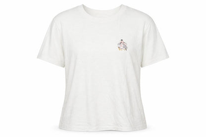 Front view of Uniqlo unisex white t-shirt xs regular crew neck light