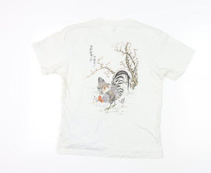 Unisex Adults UK Size XS Uniqlo White Basic T-Shirt