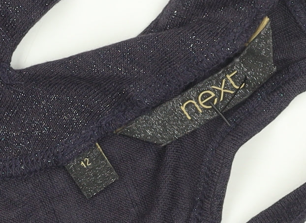 Womens UK Size 12 NEXT Black Basic T-Shirt