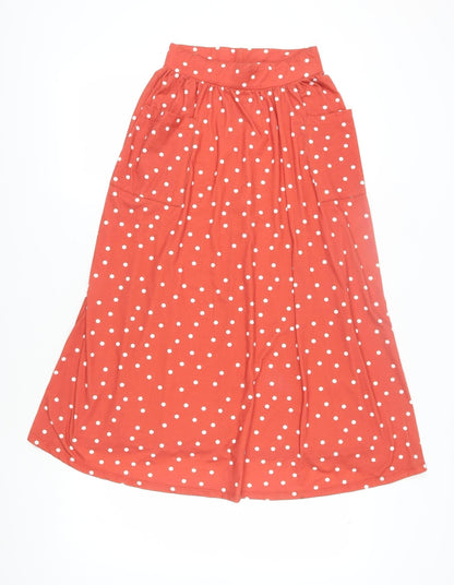 ASOS Women's Red Polka Dot A-Line Skirt Size 10
