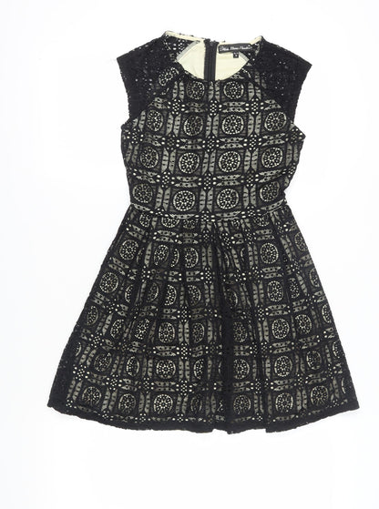Helo Loves London Women's Black Fit & Flare Dress Size 8